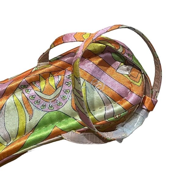 Orange & Pink Psychedelic Dream Platform Sandals Sz 10 - Picture 5 of 6